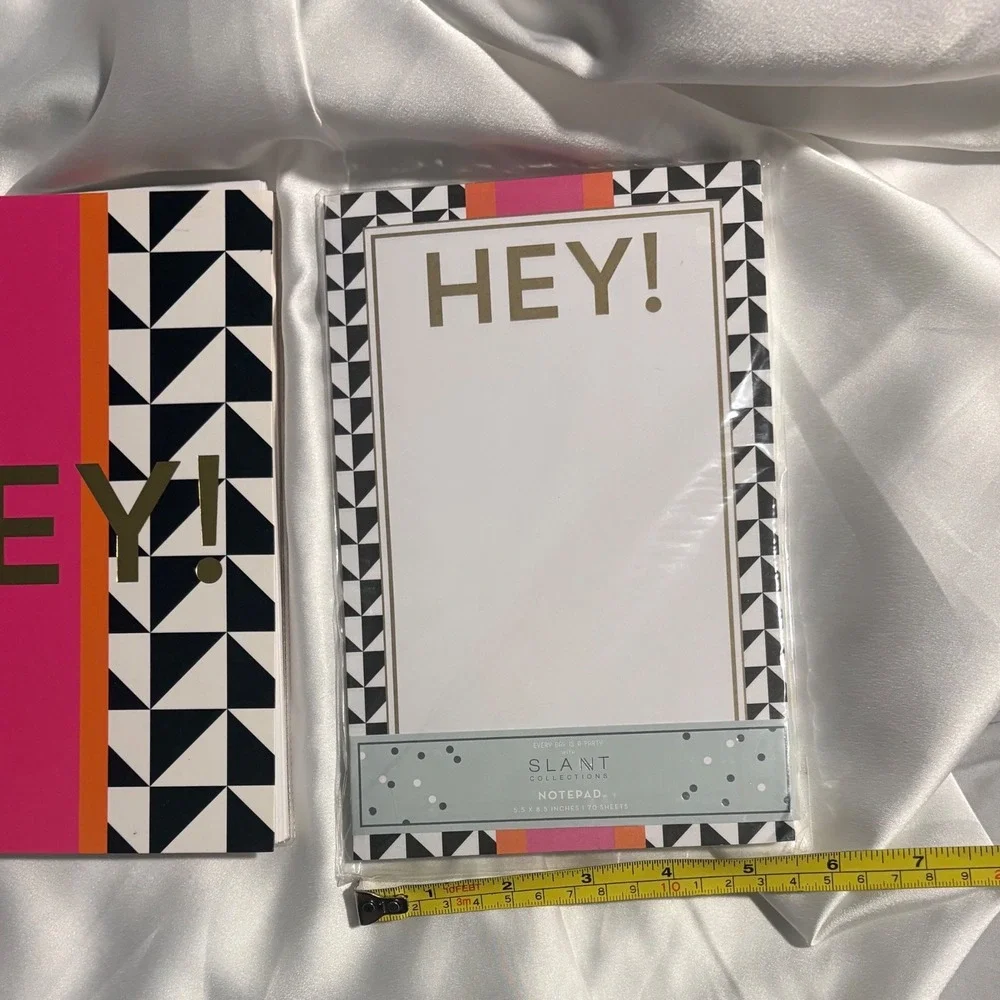 Slant Collections Hey Journal‎ and Notepad Set Geometric Pink Orange Gold Foil